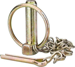 Made in USA - Lynch Pins Pin Diameter (Inch): 7/16 Usable Length (Inch): 1-9/16 - Exact Tool & Supply