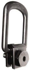 Jergens - 2,500 Lbs. Load Limit, Alloy Steel Side Pull Hoist Ring - Black Oxide Finish, 5/8-11 Inch Thread Size, 2 Inch Diameter Ring - Exact Tool & Supply