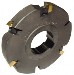 Cutting Tool Technologies - Arbor Hole Connection, 3/8" Cutting Width, 2.03" Depth of Cut, 6" Cutter Diam, 1-1/4" Hole Diam, 7 Tooth Indexable Slotting Cutter - DASC Toolholder, 1312 Insert, Neutral Cutting Direction - Exact Tool & Supply