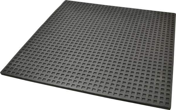 Mason Ind. - 18" Long x 18" Wide x 5/16" Thick, Nitrile, Machinery Leveling Pad & Mat - Black - Exact Tool & Supply
