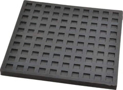 Mason Ind. - 6" Long x 6" Wide x 5/16" Thick, Nitrile, Machinery Leveling Pad & Mat - Black - Exact Tool & Supply