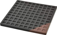 Mason Ind. - 6" Long x 6" Wide x 5/16" Thick, Nitrile, Machinery Leveling Pad & Mat - Brown - Exact Tool & Supply