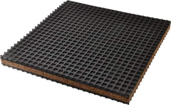 Mason Ind. - 12" Long x 12" Wide x 1" Thick, Neoprene ans Cork, Machinery Leveling Pad & Mat - Exact Tool & Supply