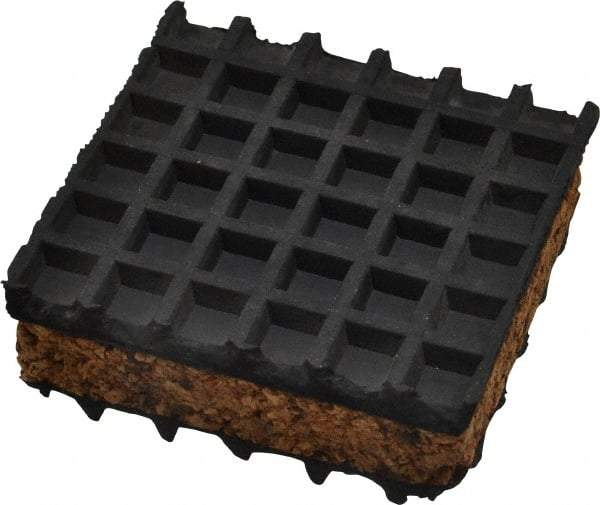 Mason Ind. - 3" Long x 3" Wide x 1" Thick, Neoprene ans Cork, Machinery Leveling Pad & Mat - Exact Tool & Supply