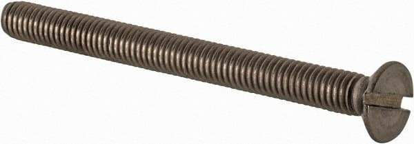 Value Collection - M3.5x0.60 Metric Coarse, 40mm OAL Slotted Drive Machine Screw - Flat Head, Grade 18-8 & A2 Stainless Steel, Uncoated, Without Washer - Exact Tool & Supply