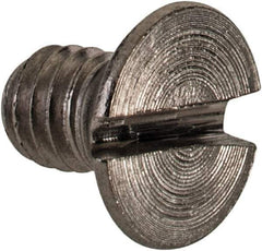 Value Collection - M4x0.70 Metric Coarse, 6mm OAL Slotted Drive Machine Screw - Flat Head, Grade 18-8 & A2 Stainless Steel, Uncoated, Without Washer - Exact Tool & Supply