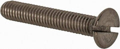 Value Collection - M4x0.70 Metric Coarse, 25mm OAL Slotted Drive Machine Screw - Flat Head, Grade 18-8 & A2 Stainless Steel, Uncoated, Without Washer - Exact Tool & Supply
