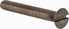 Value Collection - M4x0.70 Metric Coarse, 30mm OAL Slotted Drive Machine Screw - Flat Head, Grade 18-8 & A2 Stainless Steel, Uncoated, Without Washer - Exact Tool & Supply