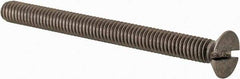 Value Collection - M4x0.70 Metric Coarse, 45mm OAL Slotted Drive Machine Screw - Flat Head, Grade 18-8 & A2 Stainless Steel, Uncoated, Without Washer - Exact Tool & Supply