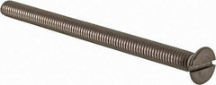 Value Collection - M4x0.70 Metric Coarse, 60mm OAL Slotted Drive Machine Screw - Flat Head, Grade 18-8 & A2 Stainless Steel, Uncoated, Without Washer - Exact Tool & Supply