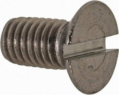 Value Collection - M5x0.80 Metric Coarse, 10mm OAL Slotted Drive Machine Screw - Flat Head, Grade 18-8 & A2 Stainless Steel, Uncoated, Without Washer - Exact Tool & Supply