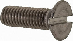 Value Collection - M5x0.80 Metric Coarse, 16mm OAL Slotted Drive Machine Screw - Flat Head, Grade 18-8 & A2 Stainless Steel, Uncoated, Without Washer - Exact Tool & Supply