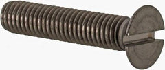 Value Collection - M5x0.80 Metric Coarse, 25mm OAL Slotted Drive Machine Screw - Flat Head, Grade 18-8 & A2 Stainless Steel, Uncoated, Without Washer - Exact Tool & Supply