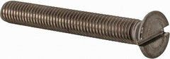 Value Collection - M5x0.80 Metric Coarse, 40mm OAL Slotted Drive Machine Screw - Flat Head, Grade 18-8 & A2 Stainless Steel, Uncoated, Without Washer - Exact Tool & Supply