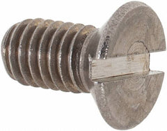 Value Collection - M6x1.00 Metric Coarse, 12mm OAL Slotted Drive Machine Screw - Flat Head, Grade 18-8 & A2 Stainless Steel, Uncoated, Without Washer - Exact Tool & Supply