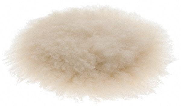 3M - 3" Diam Wool Bonnet Pad - 15/16" Pile, Hook & Loop Attachment - Exact Tool & Supply