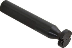 Cutting Tool Technologies - Shank Connection, 1/4" Cutting Width, 1/4" Depth of Cut, 1" Cutter Diam, 1 Tooth Indexable Slotting Cutter - 3/4" Shank Diam, DSSC Toolholder, 1215 Insert, Neutral Cutting Direction - Exact Tool & Supply
