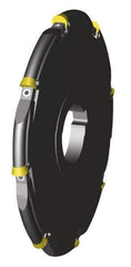 Cutting Tool Technologies - Arbor Hole Connection, 3/16" Cutting Width, 1.53" Depth of Cut, 5" Cutter Diam, 1-1/4" Hole Diam, Indexable Slotting Cutter - RA Toolholder, RDC(1.5)(1.5) Insert, Right Hand Cutting Direction - Exact Tool & Supply
