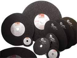 Made in USA - 6" 60 Grit Aluminum Oxide Cutoff Wheel - 1/16" Thick, 1-1/4" Arbor, 6,048 Max RPM, Use with Stationary Tools - Exact Tool & Supply