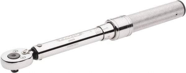 Proto - 1/4" Drive Micrometer Type Ratchet Head Torque Wrench - 10 In/Lb to 50 In/Lb Torque, 9-1/2" OAL - Exact Tool & Supply