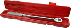 Proto - 1/2" Drive Micrometer Type Ratchet Head Torque Wrench - 21 N/m to 116 N/m Torque, 15-1/2" OAL, 0.68 N/m Graduation, Ratchet Head - Exact Tool & Supply
