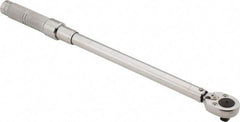Proto - 1/2" Drive Micrometer Type Ratchet Head Torque Wrench - 360 In/Lb to 209 N/m Torque, 21-1/2" OAL, 0.56 N/m Graduation, Ratchet Head - Exact Tool & Supply