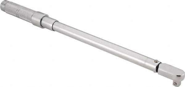 Proto - 1/2" Drive Micrometer Fixed Head Torque Wrench - 47 N/m to 210 N/m Torque, 21-1/8" OAL, 210 N/m Graduation, Ratchet Head - Exact Tool & Supply