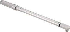 Proto - 1/2" Drive Micrometer Fixed Head Torque Wrench - 47 N/m to 210 N/m Torque, 21-1/8" OAL, 210 N/m Graduation, Ratchet Head - Exact Tool & Supply