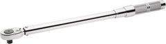 Proto - 1/2" Drive Micrometer Type Ratchet Head Torque Wrench - 47 N/m to 210 N/m Torque, 21-1/2" OAL, 1.36 N/m Graduation, Ratchet Head - Exact Tool & Supply