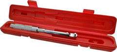 Proto - 1/4" Drive Micrometer Fixed Head Torque Wrench - 40 In/Lb to 200 In/Lb Torque, 11-45/64" OAL, 0.11 N/m Graduation, Ratchet Head - Exact Tool & Supply