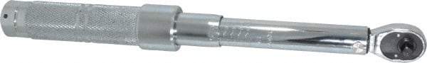 Proto - 1/4" Drive Micrometer Type Ratchet Head Torque Wrench - 40 In/Lb to 200 In/Lb Torque, 11-7/8" OAL, 0.11 N/m Graduation, Ratchet Head - Exact Tool & Supply