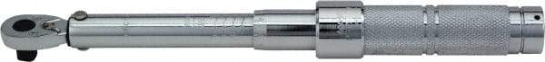 Proto - 3/8" Drive Micrometer Type Ratchet Head Torque Wrench - 200 In/Lb to 119 N/m Torque, 15-1/2" OAL, 5 In/Lb Graduation, Ratchet Head - Exact Tool & Supply