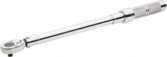 Proto - 3/8" Drive Micrometer Type Ratchet Head Torque Wrench - 34 N/m to 142 N/m Torque, 17" OAL, 0.68 N/m Graduation, Ratchet Head - Exact Tool & Supply