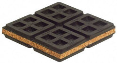Mason Ind. - 18" Long x 18" Wide x 3/4" Thick, Rubber & Cork, Machinery Leveling Pad & Mat - Exact Tool & Supply