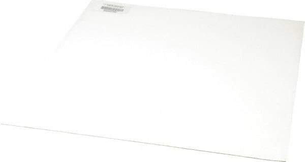 Made in USA - 12" Long, 12" Wide, 0.031" Thick, Silicone Rubber Foam Sheet - 35 to 45 Durometer, White, -20 to 500°F, 640 psi Tensile Strength, Adhesive Backing, Stock Length - Exact Tool & Supply