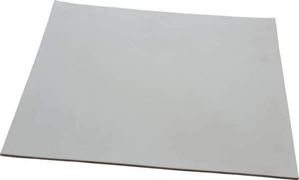 Made in USA - 12" Long, 12" Wide, 1/8" Thick, Silicone Rubber Foam Sheet - 35 to 45 Durometer, White, -20 to 500°F, 640 psi Tensile Strength, Adhesive Backing, Stock Length - Exact Tool & Supply