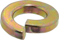 Value Collection - 3/8", 0.094" Thick Split Lock Washer - Grade 8 Alloy Steel, Zinc-Plated Finish, 0.377" Min ID, 0.385" Max ID, 0.586" Min OD, 0.68" Max OD - Exact Tool & Supply