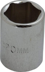 Proto - 1/2" Drive, Standard Hand Socket - 6 Points, 1-1/2" OAL, Chrome Finish - Exact Tool & Supply
