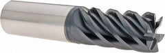 Iscar - 1", 1-3/4" LOC, 1" Shank Diam, 4-1/2" OAL, 6 Flute, Solid Carbide Square End Mill - Single End, TiAlN Finish, Spiral Flute, 45° Helix, Right Hand Cut, Right Hand Flute - Exact Tool & Supply