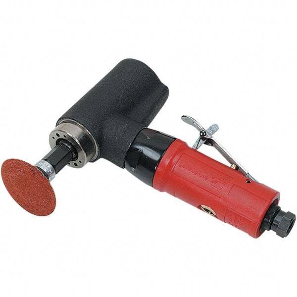 Autobrade Red - 2" Max Disc, 20,000 RPM, Pneumatic Handheld Disc Sander - 22 CFM, 1/4 NPT Inlet, 0.5 hp, 90 psi - Exact Tool & Supply