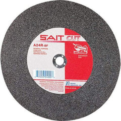 Sait - 16" 24 Grit Aluminum Oxide Cutoff Wheel - 5/32" Thick, 1" Arbor, 3,800 Max RPM, Use with Stationary Tools - Exact Tool & Supply