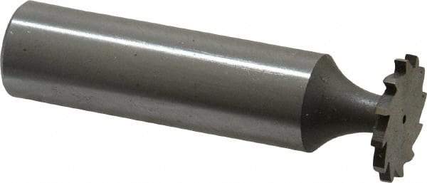 Whitney Tool Co. - 5/8" Diam x 1/16" Face Width, Cobalt, 12 Teeth, Shank Connection Woodruff Keyseat Cutter - Uncoated, 2-1/16" OAL x 1/2" Shank, Straight Teeth - Exact Tool & Supply