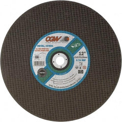 Camel Grinding Wheels - 14" 24 Grit Aluminum Oxide Cutoff Wheel - 5/32" Thick, 1" Arbor, 5,500 Max RPM - Exact Tool & Supply