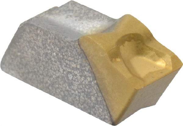 Seco - 150.104 16 CP600 Grade, 0.161" Cutting Width, Carbide Cutoff Insert - 0° Neutral Lead Angle, 0.009" Cnr Rad, TiAlN/TiN Coated, Single End - Exact Tool & Supply