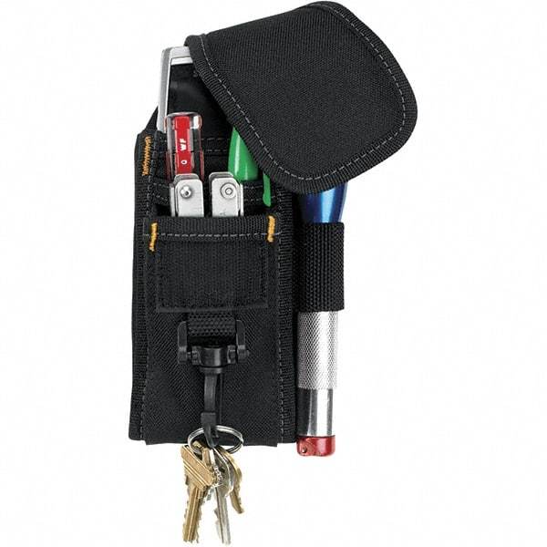CLC - Cell Phone Holster with 5 Pockets - Ballistic Polyester, Black, 4" Wide x 7" High x 2" Deep - Exact Tool & Supply