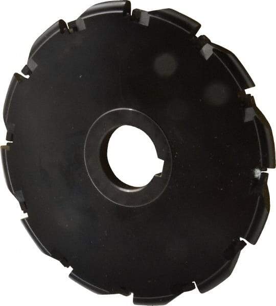 Cutting Tool Technologies - Arbor Hole Connection, 3/8" Cutting Width, 2.03" Depth of Cut, 6" Cutter Diam, 1-1/4" Hole Diam, Indexable Slotting Cutter - RA Toolholder, RDC 32.5 Insert, Right Hand Cutting Direction - Exact Tool & Supply