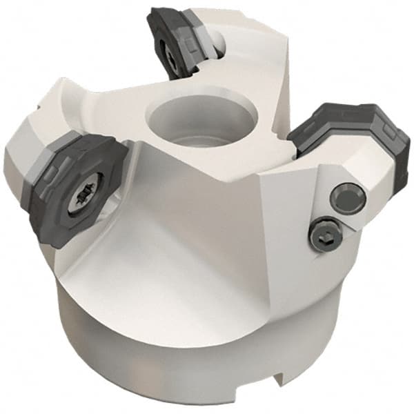 Iscar - 2-1/2" Cut Diam, 1" Arbor Hole, 0.087 (FF OFMW), 0.18 (OF...), 0.39 (RF...)" Max Depth of Cut, 42° Indexable Chamfer & Angle Face Mill - Exact Tool & Supply