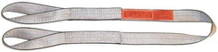 Lift-All - 20' Long x 6" Wide, 9,600 Lb Vertical Capacity, 1 Ply, Polyester Web Sling - 7,700 Lb Choker Capacity, Silver (Color) - Exact Tool & Supply