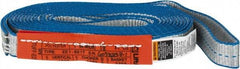 Lift-All - 18' Long x 1" Wide, 1,600 Lb Vertical Capacity, 1 Ply, Polyester Web Sling - 1,250 Lb Choker Capacity, Silver (Color) - Exact Tool & Supply