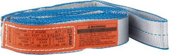 Lift-All - 16' Long x 2" Wide, 3,200 Lb Vertical Capacity, 1 Ply, Polyester Web Sling - 2,500 Lb Choker Capacity, Silver (Color) - Exact Tool & Supply